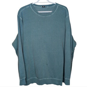 Vintage Northern Reflections Worn In Teal Crew Neck Sweater Women XXL